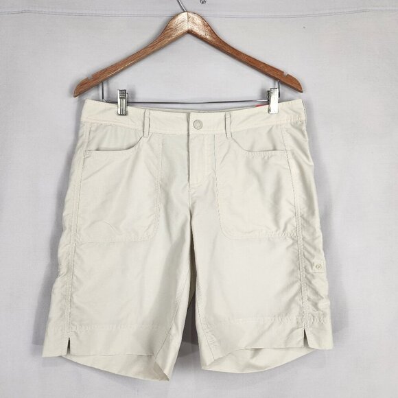 NWT The North Face Water Repellent UV Shorts Womens 8/R Tan Relaxed Wide Leg - Picture 1 of 14